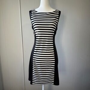 Vintage Bebe 2B Y2K Black & White Striped Dress